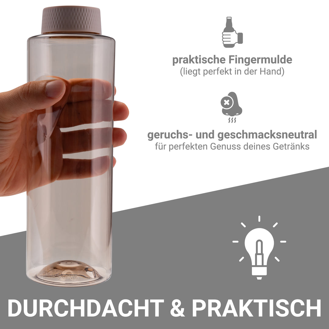 Kavodrink Premium Brown with pink lid drinking bottle 800 ml