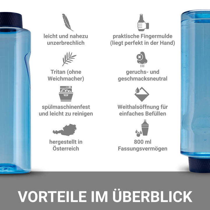Kavodrink Premium Blue drinking bottle 800 ml