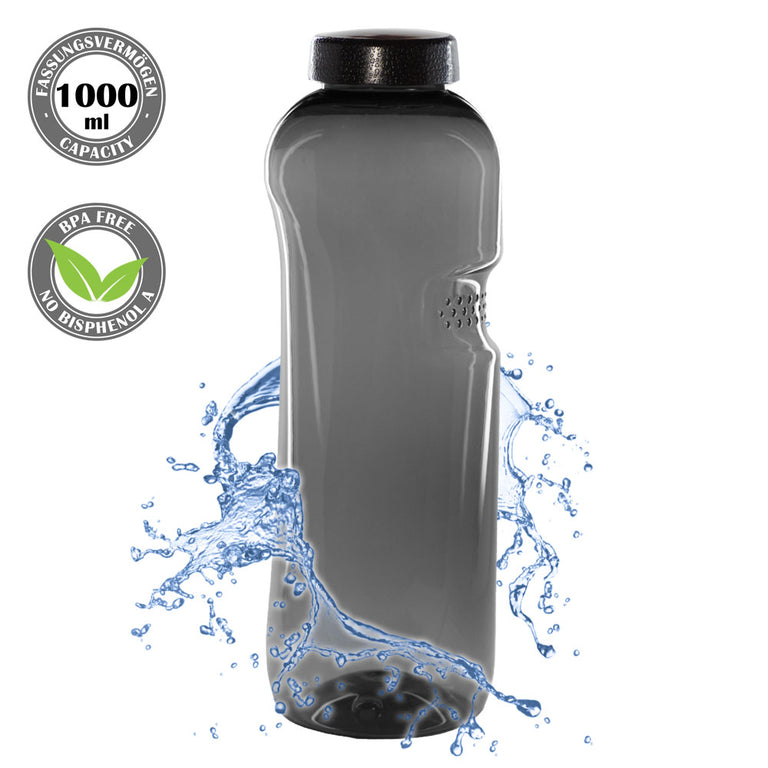 Kavodrink Classic drinking bottle 1 liter black