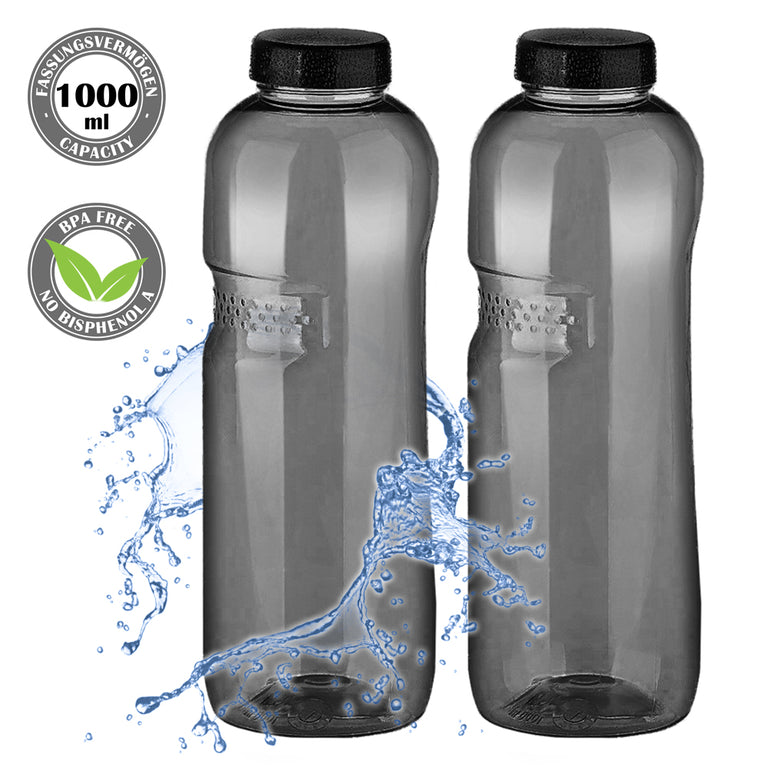 Kavodrink Classic drinking bottle 1 liter black