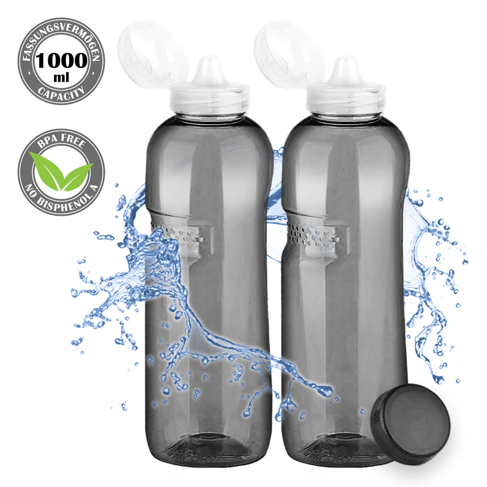 Kavodrink Classic Sport drinking bottle 1 liter black