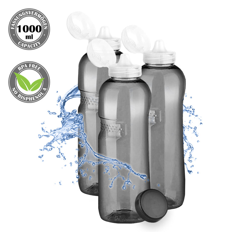 Kavodrink Classic Sport drinking bottle 1 liter black