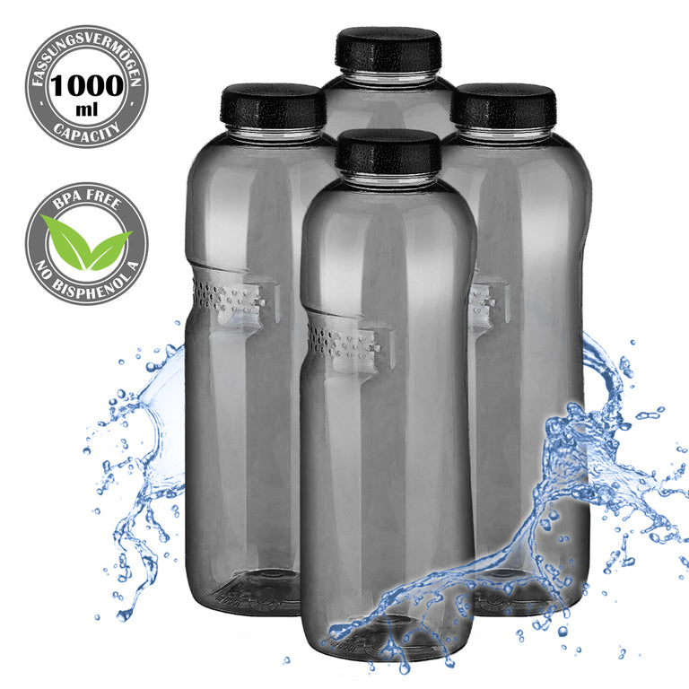 Kavodrink Classic drinking bottle 1 liter black