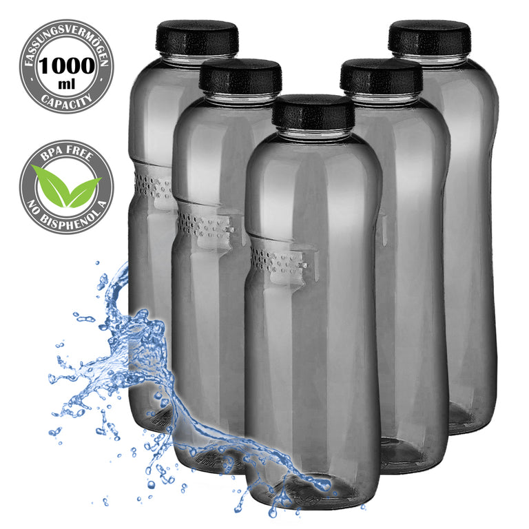 Kavodrink Classic drinking bottle 1 liter black